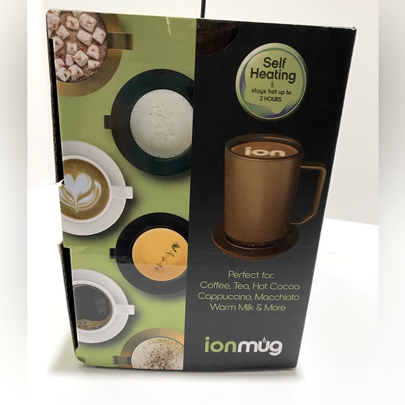 NEW Ionmug & Charging Coaster Bronze Self Heating LED Temperature Indicator - Picture 4 of 6